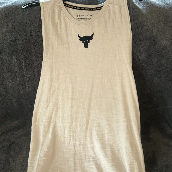 Under Armour HEATGEAR Charged Cotton Loose Tee - XXL - Cream - NWOT's - Picture 4 of 5